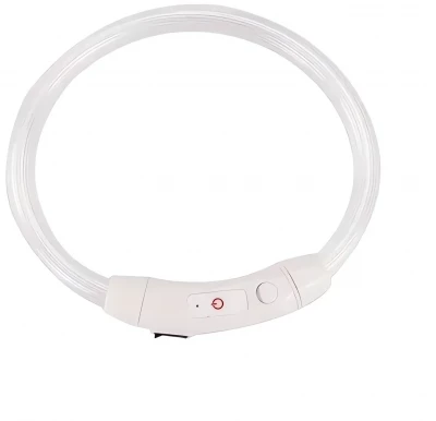 Verk 19327 LED svítící obojek pro kočku a psa 50 cm bílý
