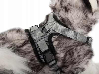 Verk 19343 Postroj pro psa s vodítkem vel. L šedý