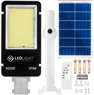 LedLight Pouliční osvětlení solární 500 LED COB, IP66, 800 W