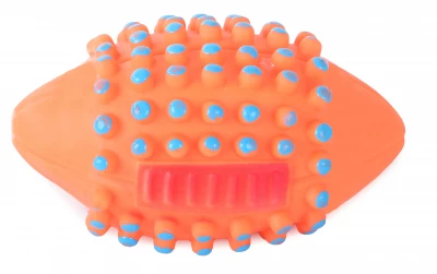Verk 19036 Ragby míček pro psy pískací 11 cm oranžový