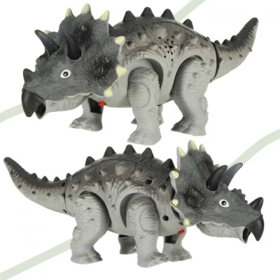 KIK KX4400 Dálkově ovládaný dinosaurus RC Triceratops šedý