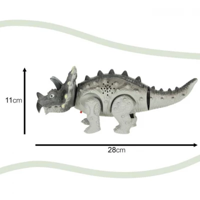 KIK KX4400 Dálkově ovládaný dinosaurus RC Triceratops šedý