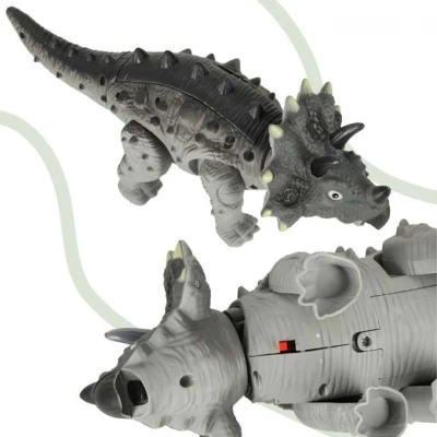 KIK KX4400 Dálkově ovládaný dinosaurus RC Triceratops šedý