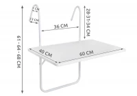 Malatec 3391 Balkónový stolek
