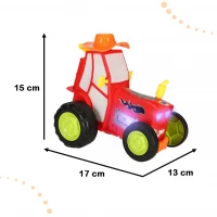KIK KX4614 RC skákající a tančící traktor 3,7 V červený