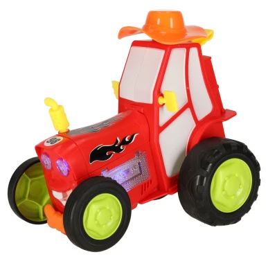 KIK KX4614 RC skákající a tančící traktor 3,7 V červený