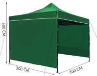 Malatec 3249 Prodejní stánek 3x3 m + 3 stěny zelený