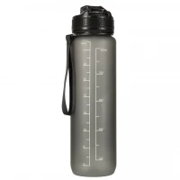KIK KX4398 Fľaša na vodu s denným pitným režimom 1000 ml čierna