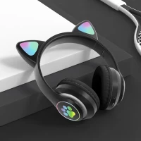 APT ZS7F Bezdrôtové slúchadlá Cat s labkou Bluetooth 5.0 čierna