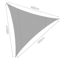 Gardlov 23141 Plachta proti slunci 4 x 4 x 4 m šedá