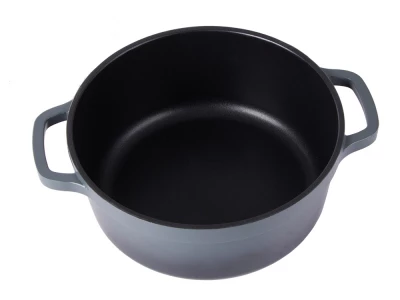 KingStyle Hrnec s poklicí s nepřilnavým povrchem 4 l šedý