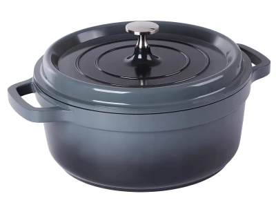 KingStyle Hrnec s poklicí s nepřilnavým povrchem 4 l šedý