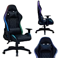 Gordon G400 Herní židle s LED osvětlením RGB, černá