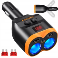 Verk 10104 Autonabíjačka 12-24V 2xUSB-A, 1xUSB-C QC 3.0 80W