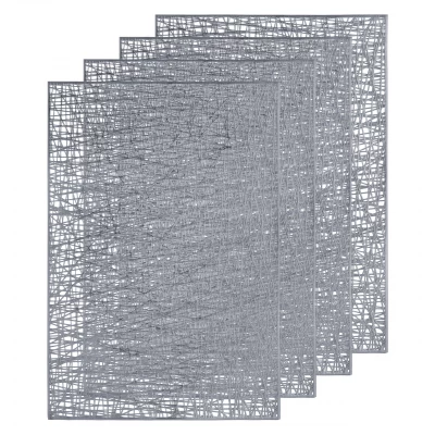 Vergionic 7938 PVC podložky na stůl 30 x 45 cm, 4 ks stříbrné