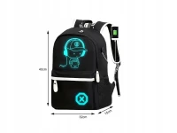Verk 27137 Chytrý svítící batoh Unisex s USB, 19l, černý