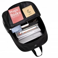 Verk 27137 Chytrý svítící batoh Unisex s USB, 19l, černý