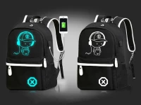 Verk 27137 Chytrý svítící batoh Unisex s USB, 19l, černý