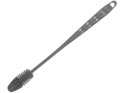 Verk 27154 Silikonový kartáč na mytí sklenic 26 cm šedý