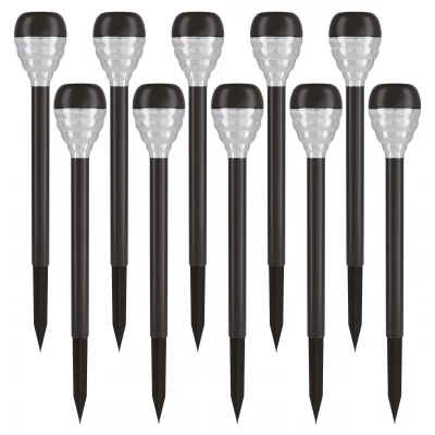 Vergionic 7927 Zahradní solární lampa, 30 cm, IP44, 6500K, 10 ks