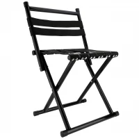Vergionic 7816 Skladacia turistická stolička s operadlom, nosnosť 100 kg, čierna