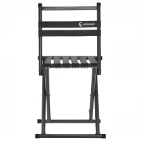 Vergionic 7816 Skladacia turistická stolička s operadlom, nosnosť 100 kg, čierna