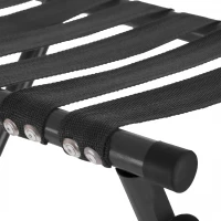 Vergionic 7816 Skladacia turistická stolička s operadlom, nosnosť 100 kg, čierna