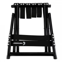Vergionic 7816 Skladacia turistická stolička s operadlom, nosnosť 100 kg, čierna