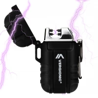 Vergionic 7595 Plazmový vodotěsný USB zapalovač IP44, 220 mAh, černá