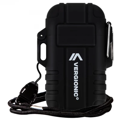 Vergionic 7595 Plazmový vodotěsný USB zapalovač IP44, 220 mAh, černá
