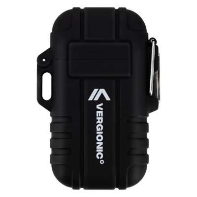 Vergionic 7595 Plazmový vodotěsný USB zapalovač IP44, 220 mAh, černá