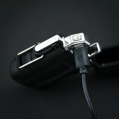 Vergionic 7595 Plazmový vodotěsný USB zapalovač IP44, 220 mAh, černá
