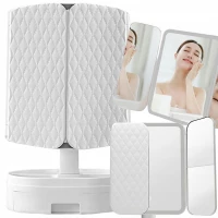 Verk 27028 Kozmetické zrkadlo LED, 5x zväčšenie biela