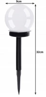Gardlov 23562 Záhradná solárna lampa guľa 9 cm, IP44, 6 ks