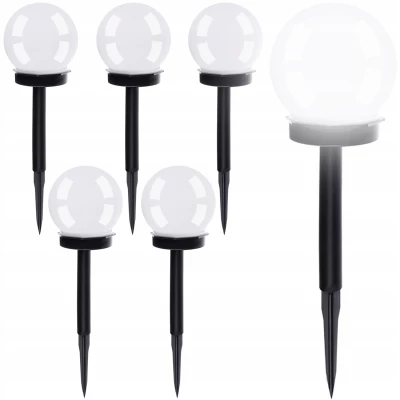 Gardlov 23562 Záhradná solárna lampa guľa 9 cm, IP44, 6 ks
