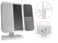 Verk 27029 Kosmetické zrcátko LED, 3x zvětšení, bílé