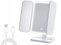Verk 27029 Kosmetické zrcátko LED, 3x zvětšení, bílé