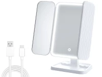 Verk 27029 Kosmetické zrcátko LED, 3x zvětšení, bílé