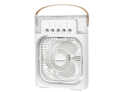 Verk 27034 Stolní mini ventilátor se zvlhčovačem vzduchu, RGB bílý