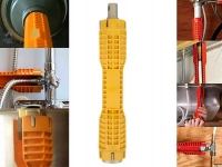 Verk 11333 Klíč pro instalaci baterií a dřezů 8 v 1 červený