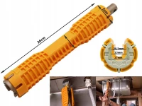 Verk 11333 Klíč pro instalaci baterií a dřezů 8 v 1 červený