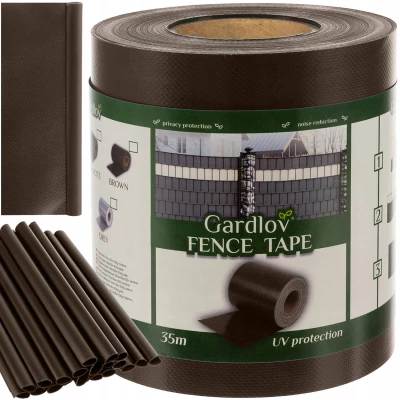 Gardlov 23702 Plotová tieniaca fólia 19 cm x 35 m, 450g/m2, hnedá