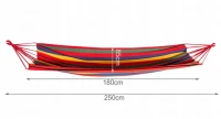 AFF Hamaka Houpací síť 80 x 200 cm červené pruhy