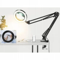 Izoxis 23893 Multifunkční lampa s lupou 32 LED, USB, černá