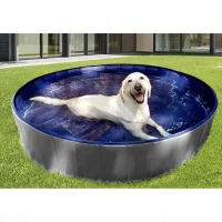 Purlov 23832 Skládací bazének pro psy 160 x 30 cm, modro-šedý