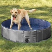 Purlov 23832 Skládací bazének pro psy 160 x 30 cm, modro-šedý