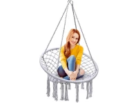 Verk 27127 Závesné kreslo so strapcami 120 kg, 60 cm, sivá