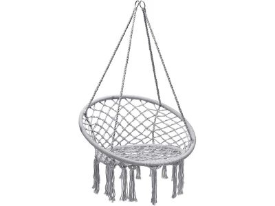 Verk 27127 Závesné kreslo so strapcami 120 kg, 60 cm, sivá