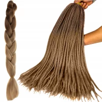 Soulima 23579 Vlasy Kanelové syntetické Copánky ombre blond