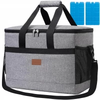 Trizand 23843 Termotaška s chladiacou vložkou na pláž, piknik, 40 l, sivá